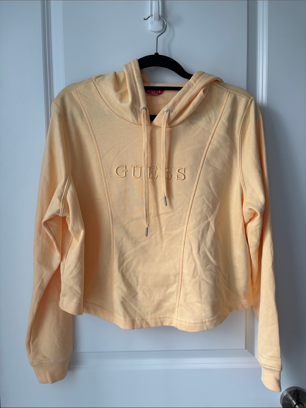 GUESS Orange Semi Cropped Hoodie
